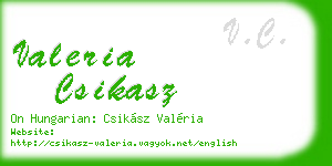 valeria csikasz business card