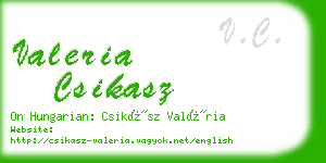 valeria csikasz business card